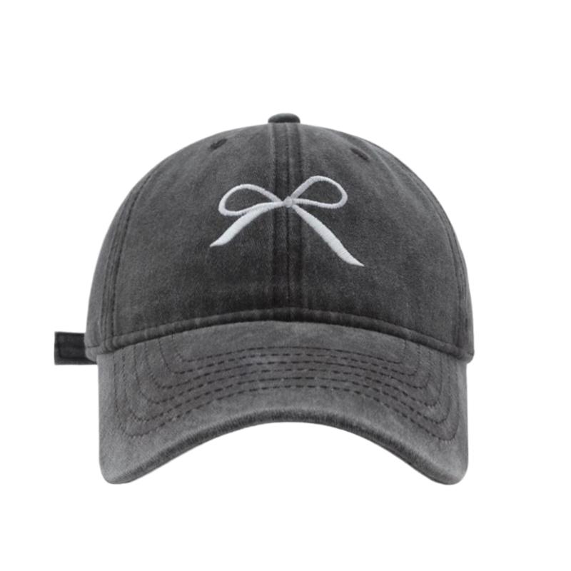Modern Baseball Hat Hat for Girls Women Embroidered Bow Casual Hat for Sports Gym Mountain Camping Hat Outdoor Activity