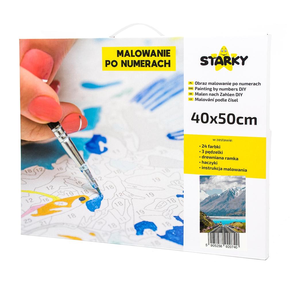 Set of artistic painting for painting by numbers road in the mountains 40×50 cm