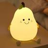 Cute Pear Night Light for Kids USB Rechargeable Nursery Lamp Eye Caring Night Light Multicolor Night Lamp Gift