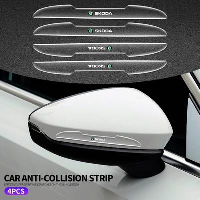 ONMS3 Anti-collision Strip Stickers Transparent Car Door Edge Guard Strip For Octavia VRS Rapid Kodiaq Fabia Karoq Superb Scala