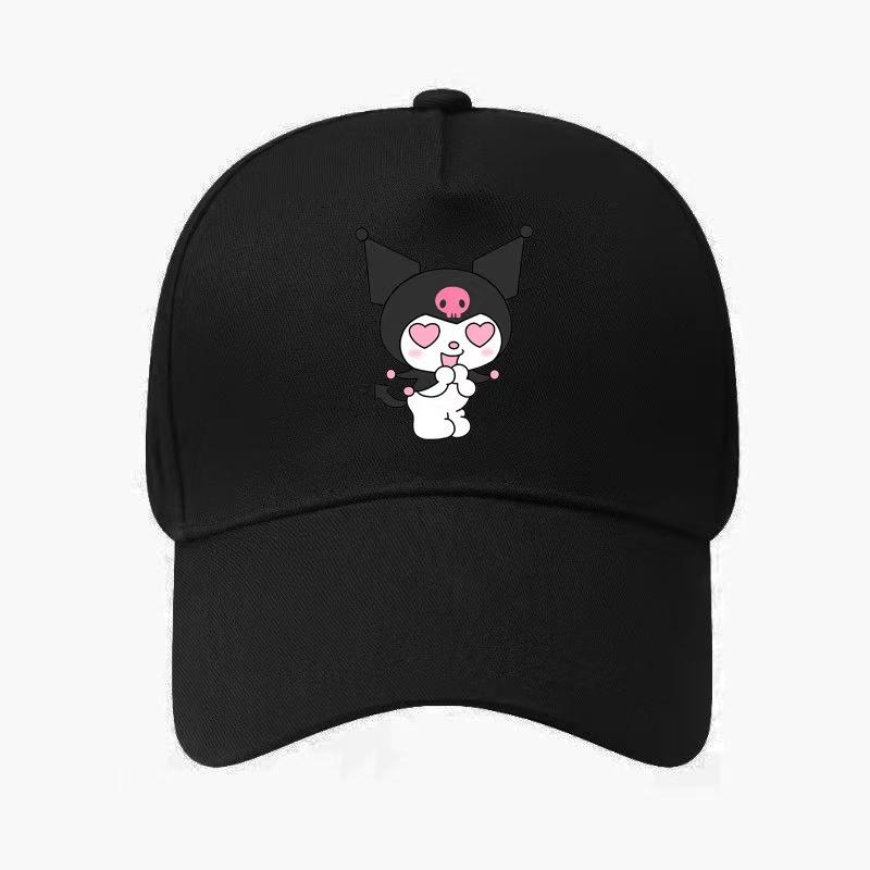 Adult Sanrio Kuromi Kuromi Five-piece Cotton Baseball Cap Sun Hat