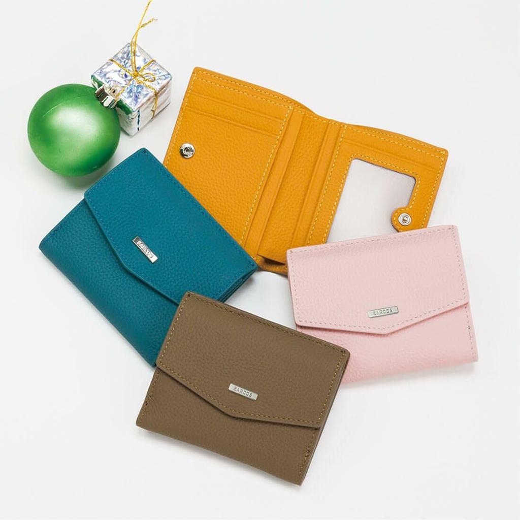 Barcos Bifold Mini Wallet for Men and Women, Compact, Cowhide Leather with Card Slots and Coin Purse, Lightweight, Soft and Flexible Shrink Leather