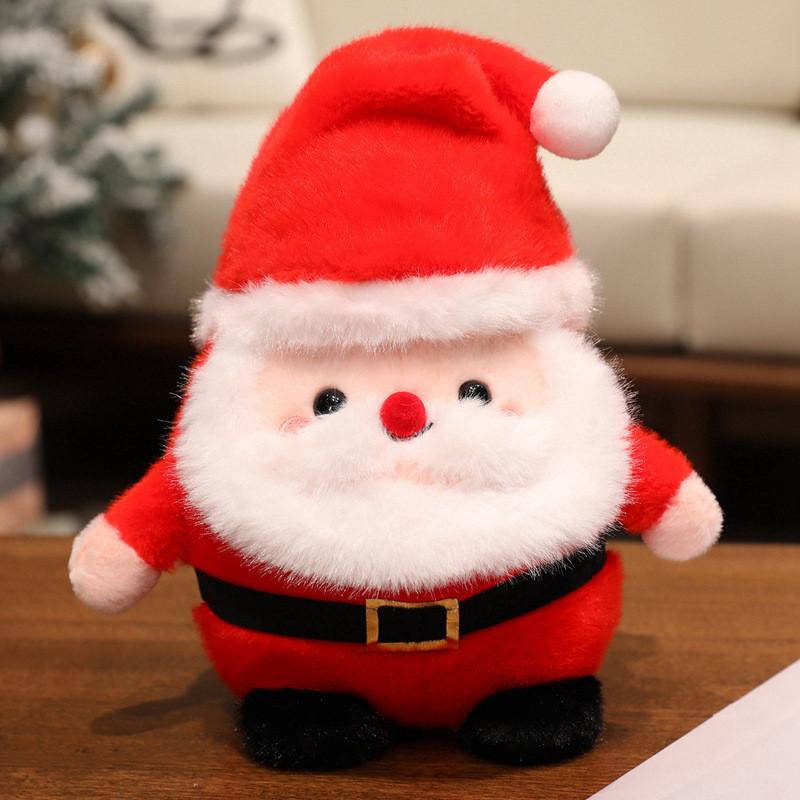 

Gift Christmas Plush Figure With Heart Shape Short Pile Material Holiday Decor Santa Claus,22cm