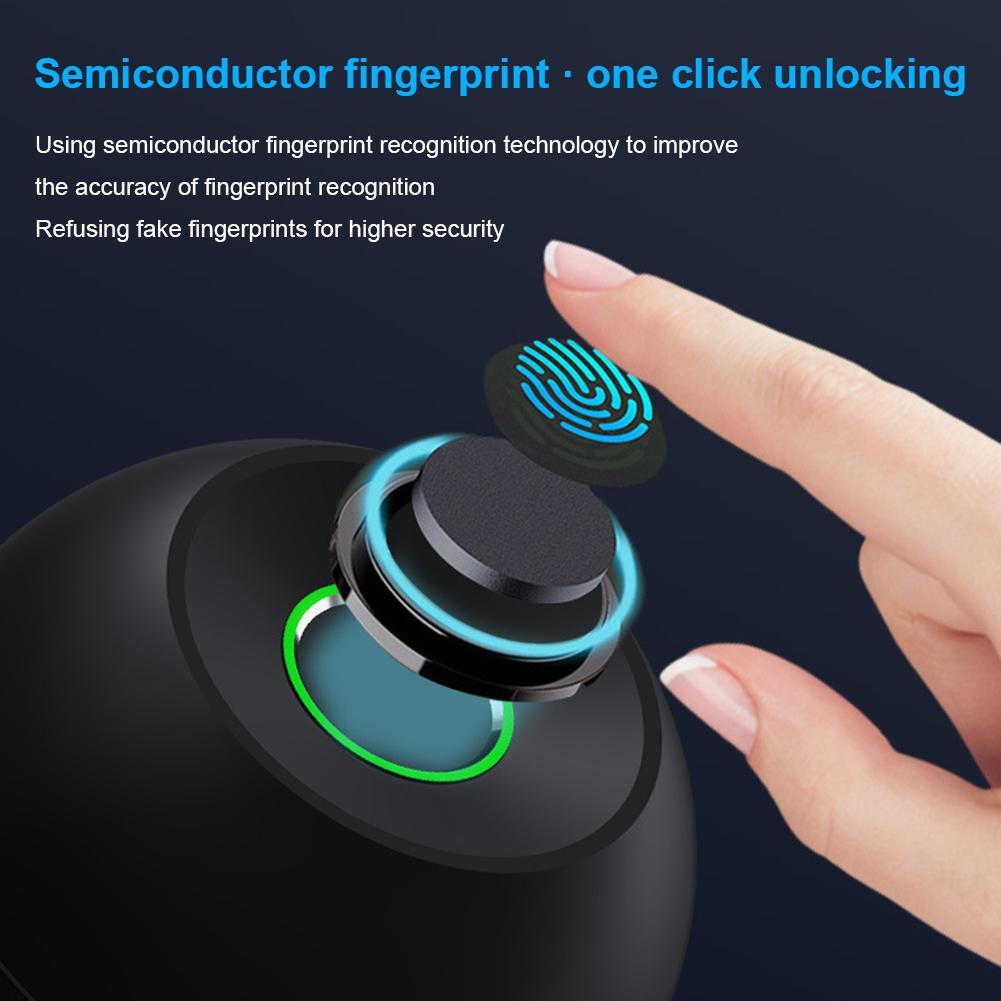 Tuya Bluetooth-compatible Smart Door Lock Waterproof Fingerprint Electronic Lock Knob APP/Key/Fingerprint 3 Ways to Unlock