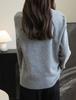 Yokbeer Merino Wool Seamless Mock First Long Knit Pullover Top for Size Women's 100% Sweater, Neck, Line, Ready-to-Wear, Sleeve, Cashmere-Like