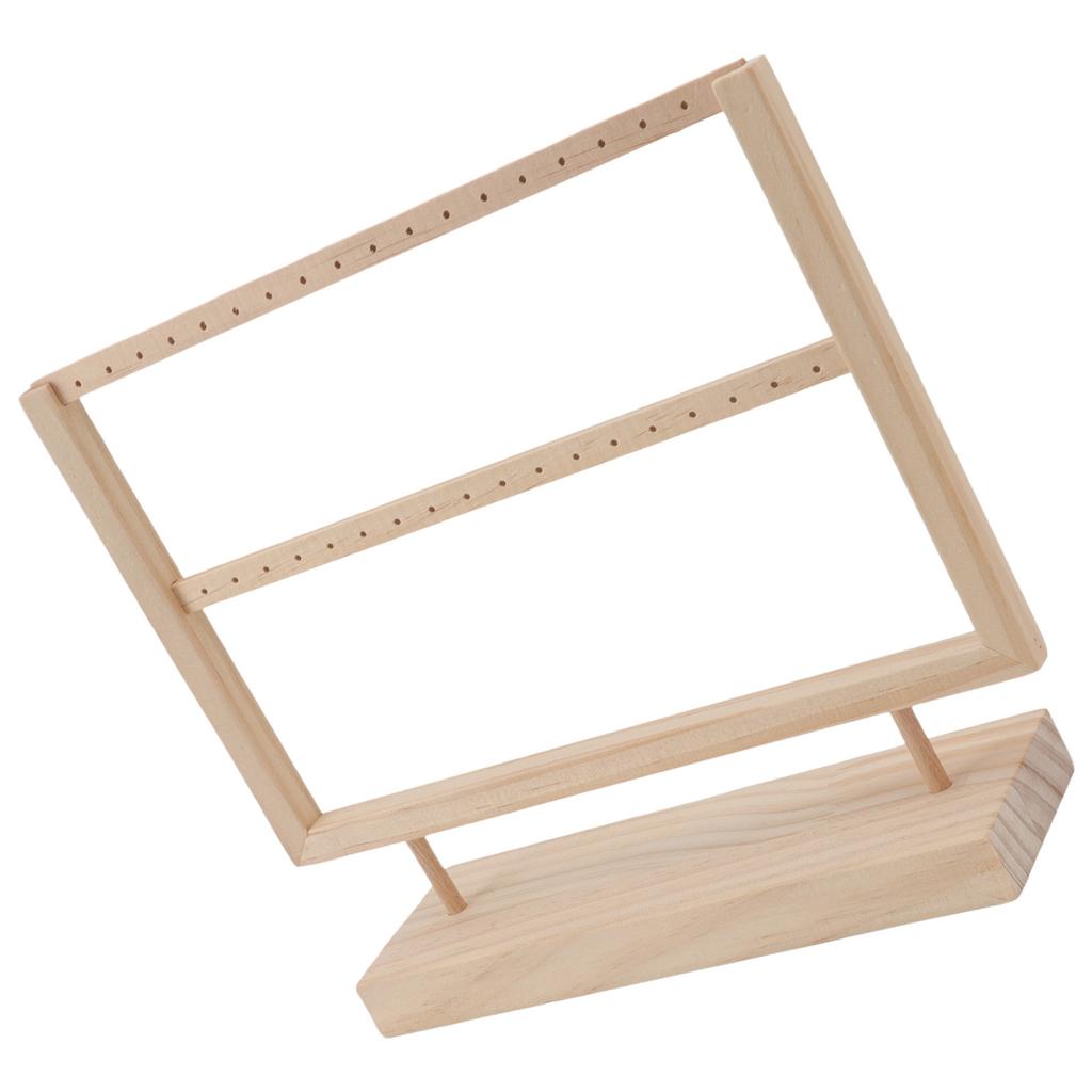 Stojan na organizér náušnic Barva dřeva Dřevěný držák na náušnice Šperkovnice Úložný výstavní stojan pro zavěšení