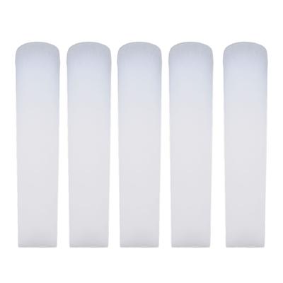 5Pcs Tenor Saxophone Reeds 2.5 Bb Resin Tenor Sax Reeds with Plastic Box for Beginners Professionals White