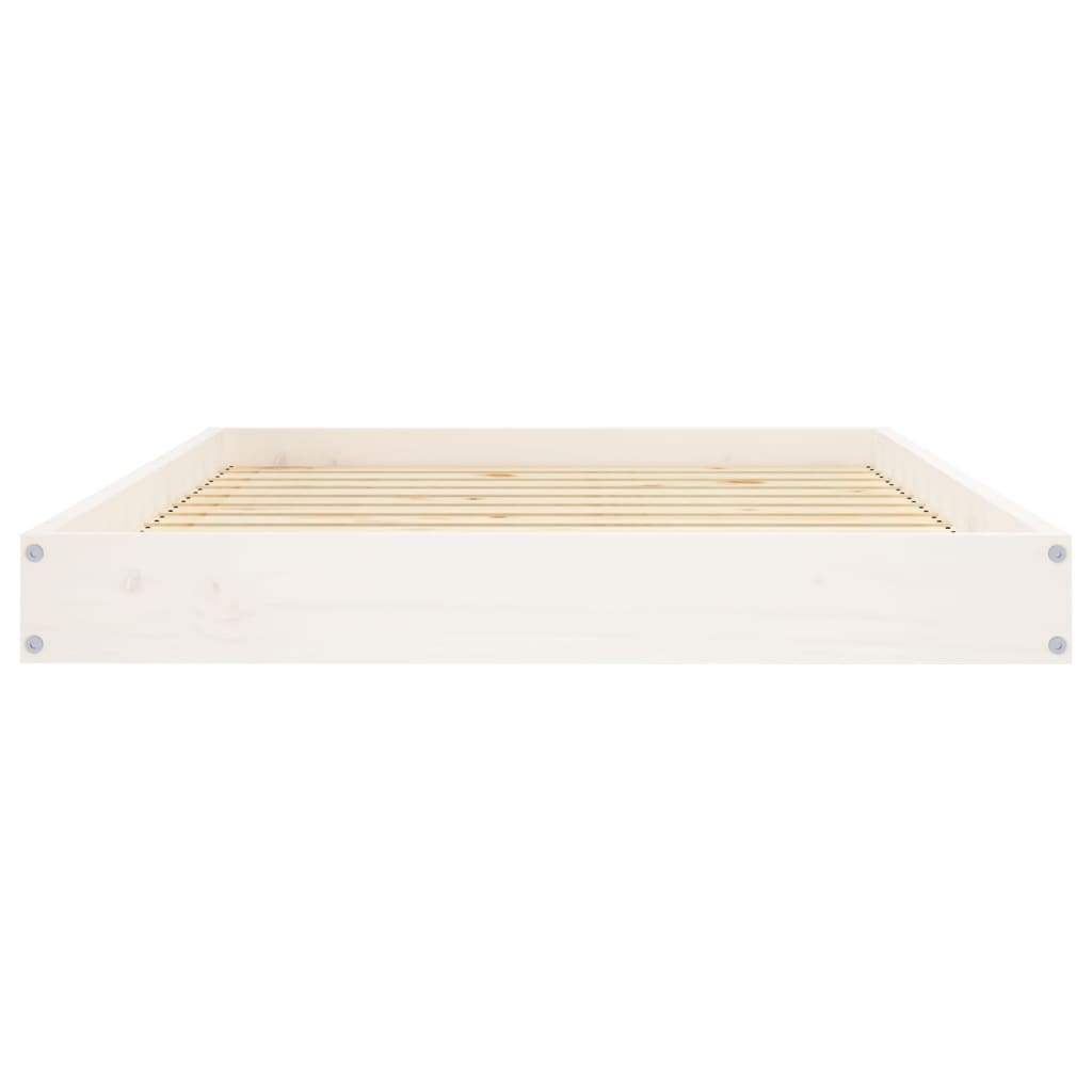 Dog Bed White 101.5 x 74 x 9 cm Solid Pine Wood