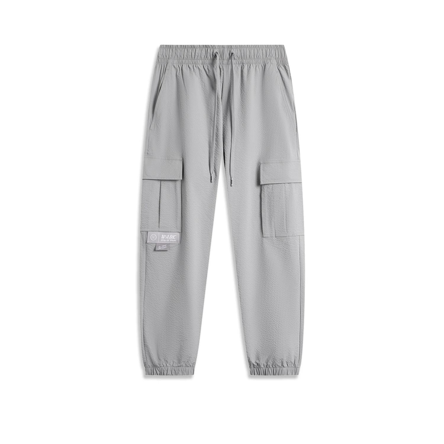 Li Ning Casual Pants Men s Geological Gray Moderate Cuffed Pants AKQV001-3 3XL