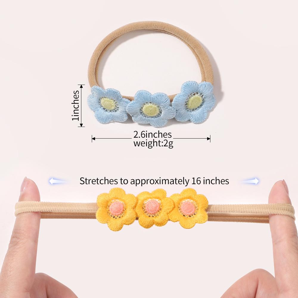 Cute Flowers Headband for Baby Girls Elastic Soft Newborns Butterfly Bows Hair Band Infant Hair Accessories