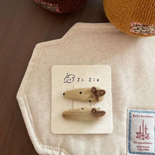 Autumn and Winter Lace Embroidery Bow Children's Hairpin Cute Girl Hair Ring Head Rope Girl Headdress Hair Accessories