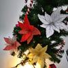 3D Mesh Velvet Bauhinia Christmas Flower Branches - DIY Faux Tree Decoration