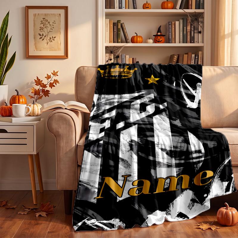 SANTOS Custom Flannel Blankets Soft Warm Cozy Throws for Home Decor Holiday Gifts