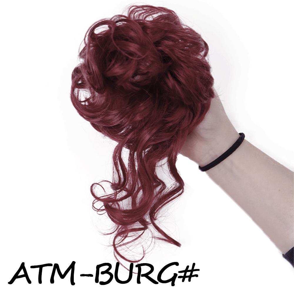 MISS WIG Syntetický prodlužovací drdol Drdol Rozcuchaný kudrnatý pásek do vlasů Pružné kudrnaté falešné vlásenky pro ženy Vlásenky