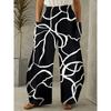 Plus Size Fashion Women 1XL-5XL Casual Loose Christmas Printing Long Wide Leg Yoga Pants Pocket Lounge Pants Pajama Pants