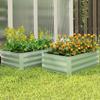 Set of Two 100 x 60cm Steel Planter Boxes - Light Green