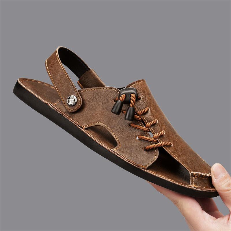 Men s Dual-use Non-slip Sandals: Baotou Design, Soft Sole, Large Size, for Summer  Driving (2026 Trendy Model) 48