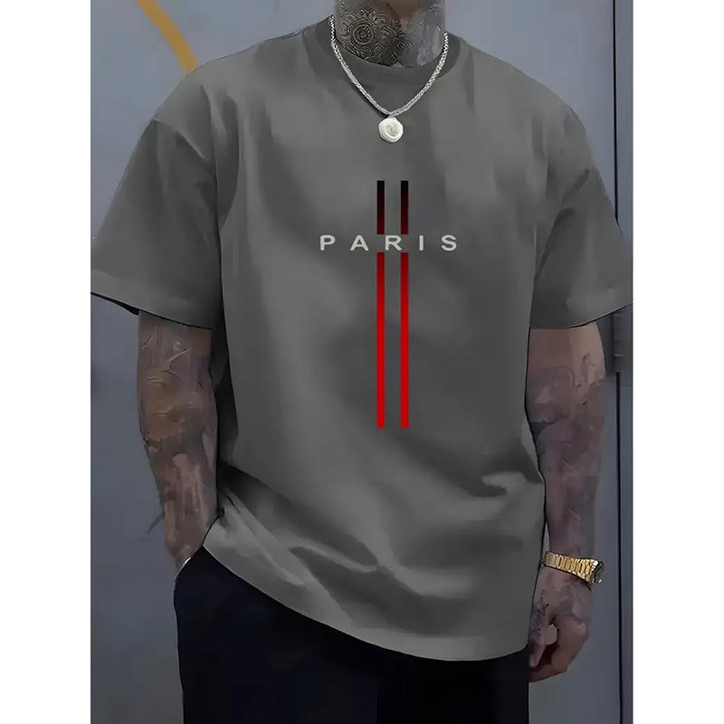 

Новая летняя мужская модная футболка с простым принтом, мужская футболка, топ 2XL чёрный