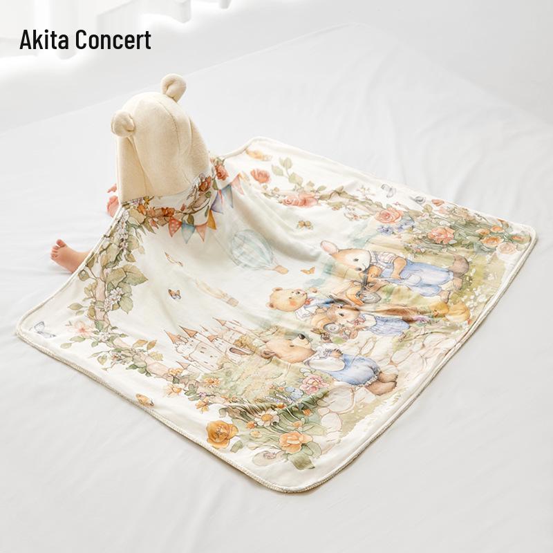 Jingqi Hooded Baby Poncho Bath Towel: Wearable, Absorbent, Newborn Bathrobe for Boys & Girls