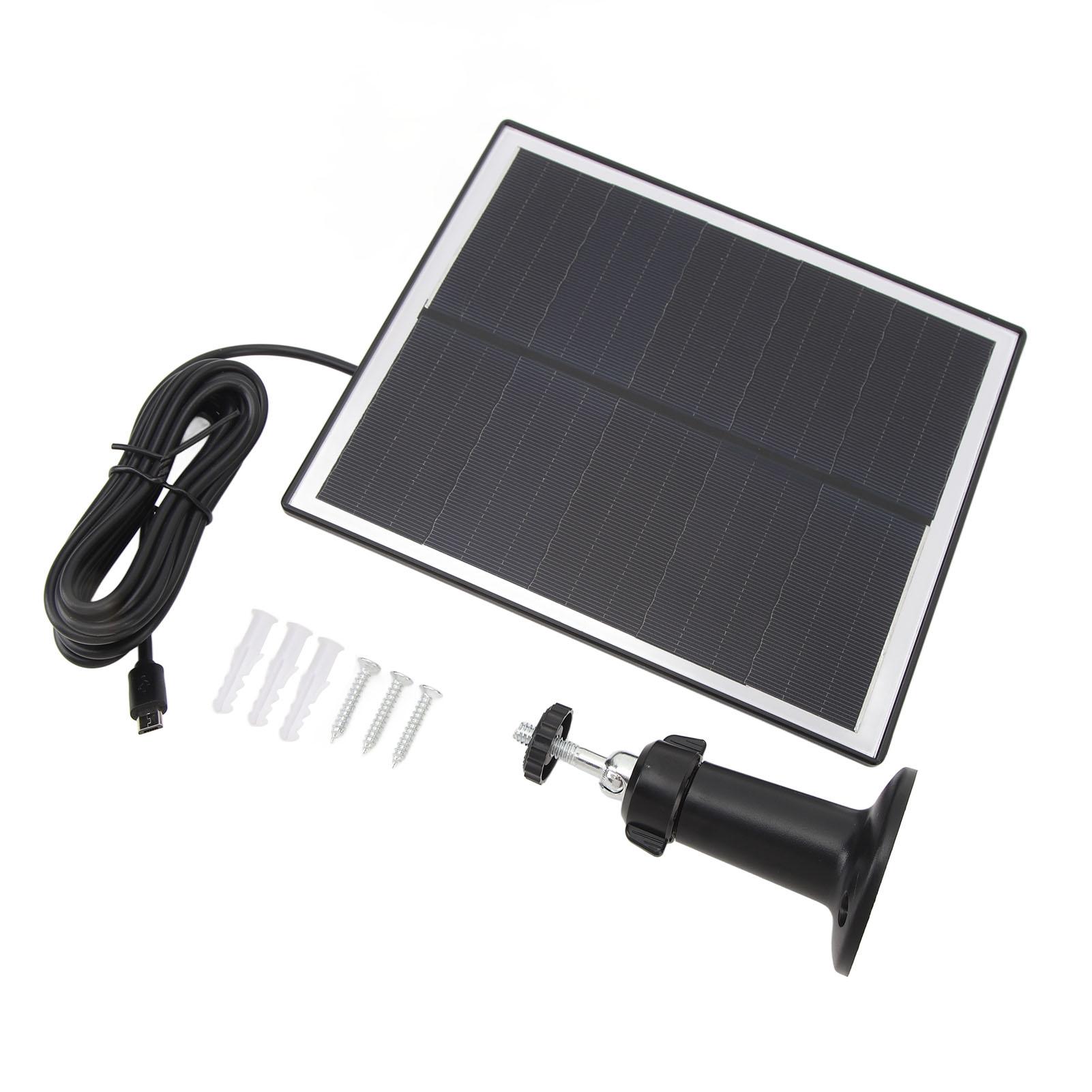 

Solar Panel 6W 5V Monocrystalline Silicon IP65 Waterproof Slim Portable Solar Panel with Monitor Camera Bracket