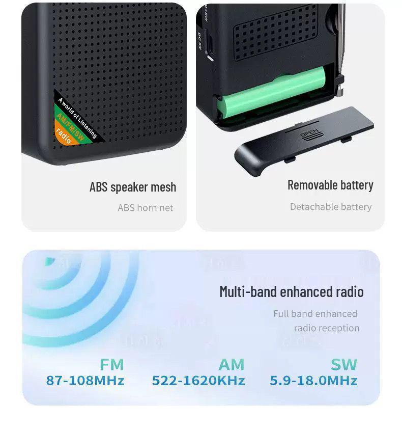 Multi-Function Rechargeable Radio with Auto Search & Large Volume for Seniors