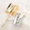 Irregular Shape Geometric Bracelet Metallic Finish Statement Bangle  Women Fashion Jewelry