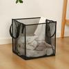 Laundry Basket Large Capacity Square Foldable Laundry Bag Side Handles Fine Mesh Dirty Clothes Sundries Toys Storage Bag