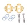 1Pair Bicycle Pedal Cleats Copper Bike Pedal Locking Plate Bike Upgraded Accessories