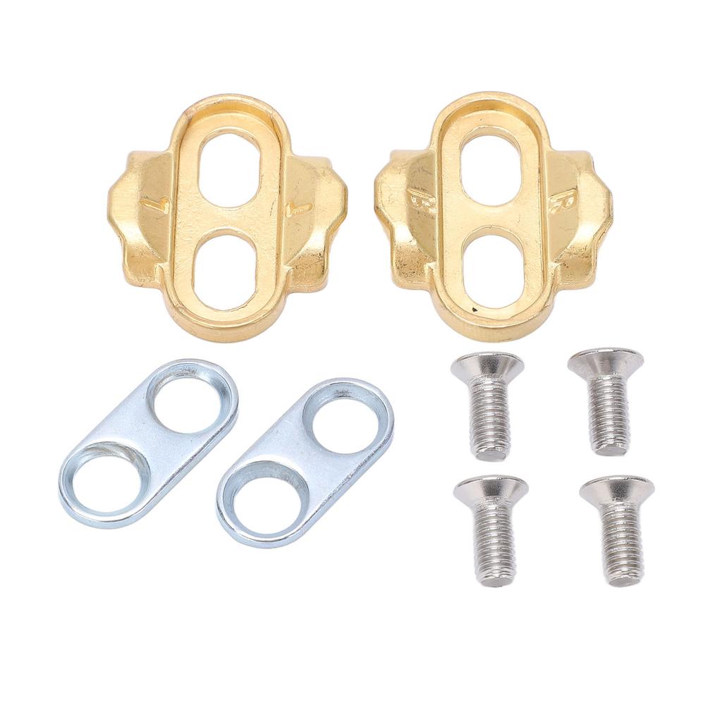 1Pair Bicycle Pedal Cleats Copper Bike Pedal Locking Plate Bike Upgraded Accessories