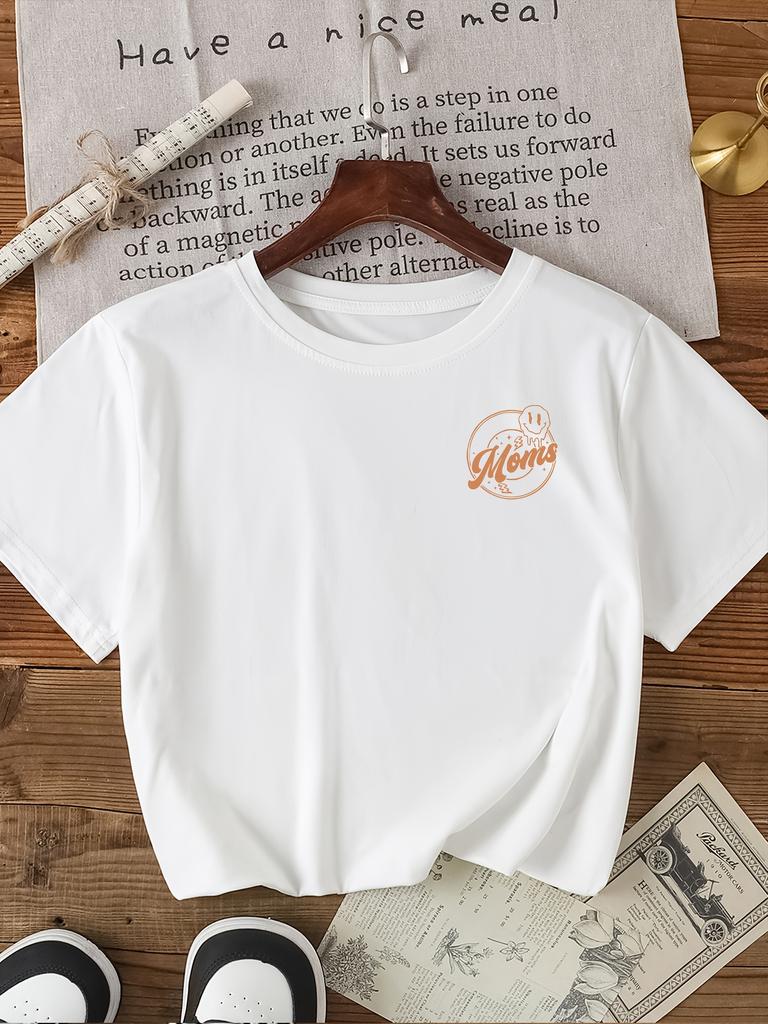 Overstimulated Moms Club Women's Tee - Funny Mom Life Graphic, Casual Black Oversized Top women clothes tops y2k top