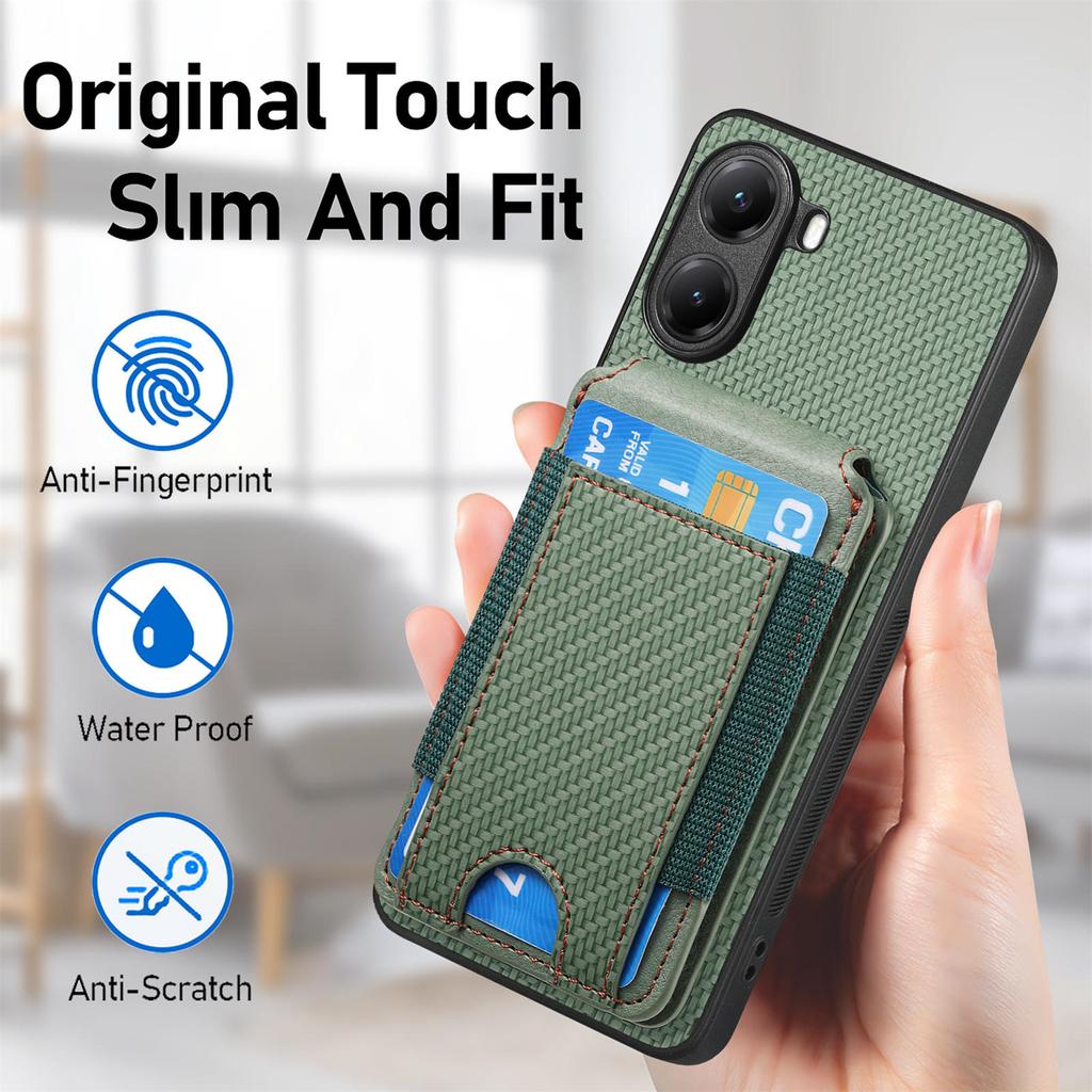 Pro Xiaomi Poco X7 Pro 5G/Xiaomi Redmi Turbo 4 5G Pouzdro s držákem na karty, stojánkem, kožený zadní kryt