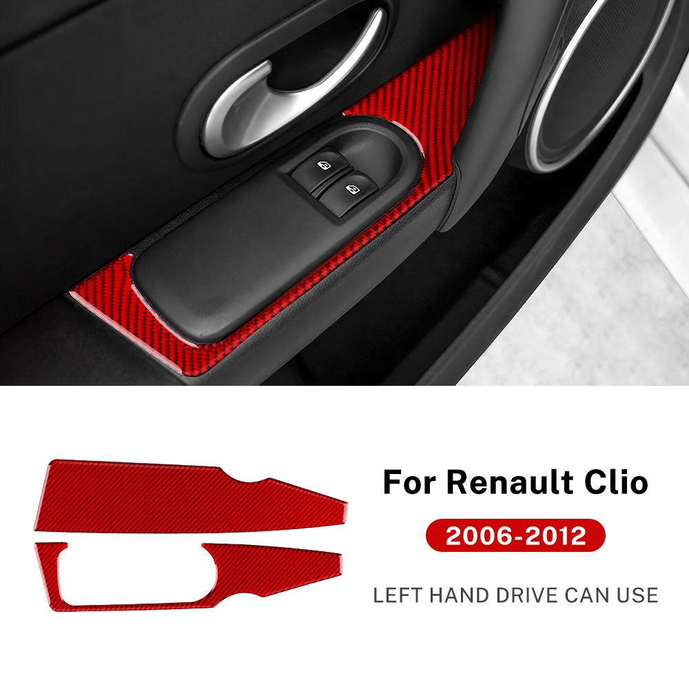 Real Soft Carbon Fiber Sticker For Renault Clio 3 2006 2007 2008 2009 2010 2011 2012 Car CD AC Panel Interior Accessories