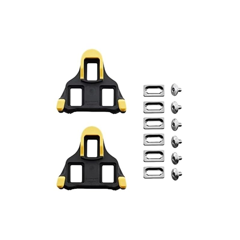 Shimano SM-SH11 SPD-SL Cleats, Self-Aligning Mode, Yellow ISMSH11J
