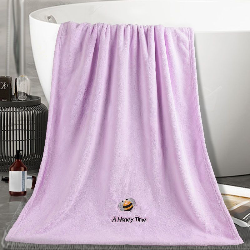 

Утолщенный и увеличенный набор полотенец и банных полотенец для домашнего использования студентами мужского и женского пола Purple