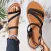 Fashion Women Sandals Summer 2024 New Flat Shoes Roman Sandals with Non-slip Rubber Sole Fashion Women Sandals Casual Shoes for Women