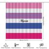 Customizable Bathroom Shower Curtain With Lgbt Pride Flag For Gender Fluid Individuals Name, 72'' X 72'', Pink Purp