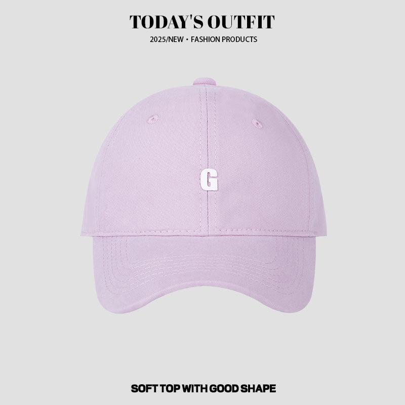 New Hat for Women's Soft Top Letter Baseball Cap Korean Casual Versatile Plus Deeper Sun Protection Baseball Cap for Men