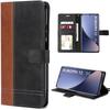 Case for Xiaomi 12 - 12X - Two-Tone Case Synth Leather Brown-Black