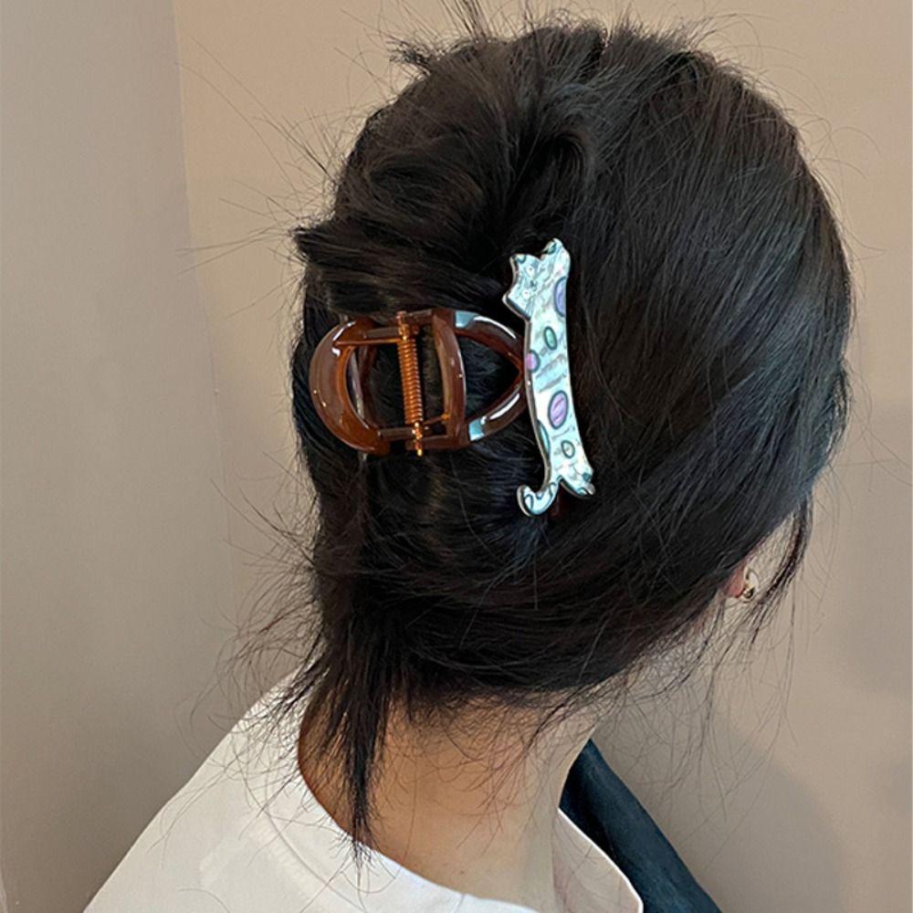 Double-side Cat Shark Clip Resin Dog Hair Claw Delicate Hair Grab Clip Hair Fixation