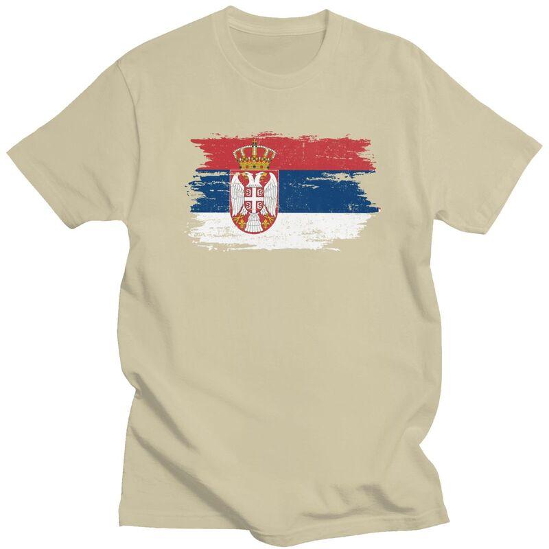 Custom Serbia Flag T Shirt Men Short Sleeves 100 Cotton Tshirt Casual Serbian Proud Tee Tops Streetwear Tshirt