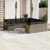 VidaXL Garden Lounge Set with Cushions 12 Pcs, Patio Sofas, Patio Furniture Set, Outdoor Furniture, Grey 3226585