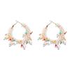 Pinkddudu Elegant BOHO Colorful Round Zinc Alloy Earrings Sweet Fashion Trendy Hoop Earrings Women Jewelry Gift PD2259