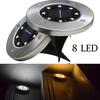 8LED Solar Power Buried Light Under Ground Lamp Outdoor Path Way Garden Decking