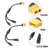 Flexible XT60 To 5.5x2.1mm DC5521 Power Splitter Cable For FPV Video Goggles And Remote Applications