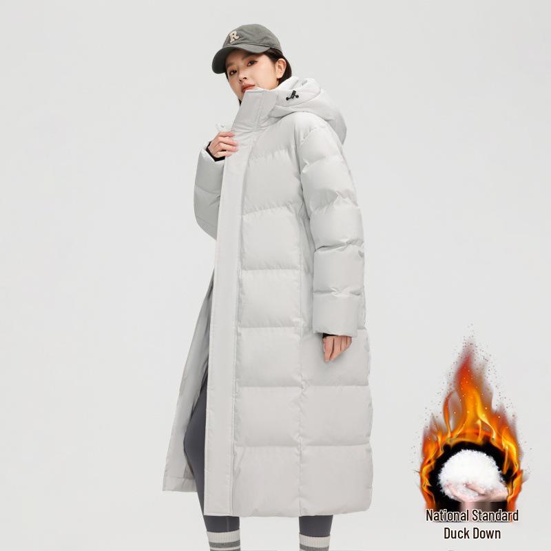 Unisex Long Winter Over-the-Knee Down Coat - Warm & Windproof, Beijing Film Academy Style