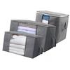 Clothes Storage Bag Large Capacity Foldable Clothing Moving Bag with Front Transparent Window