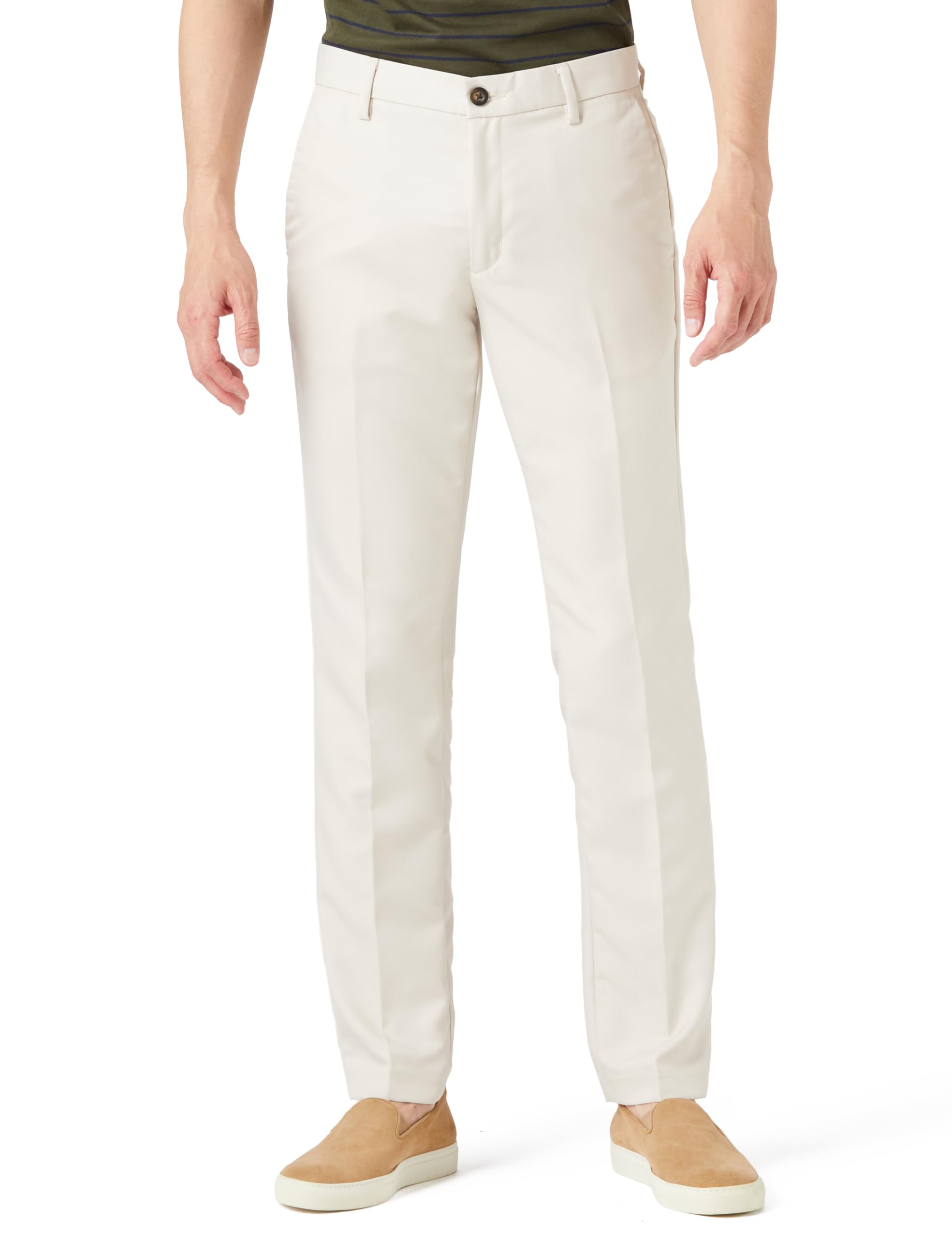 

Amazon Essentials Men s Slim Fit No-Tuck Slacks, Stone, Size W36 / L31