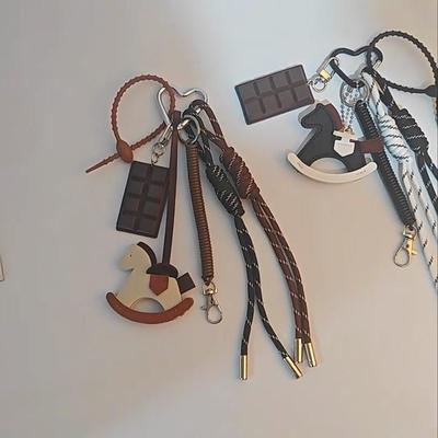 Schokolade Geflochtenes Seil Tasche Anhänger Vintage Trojanisches Pferd Handtasche Rucksack Hängende Tasche Zubehör