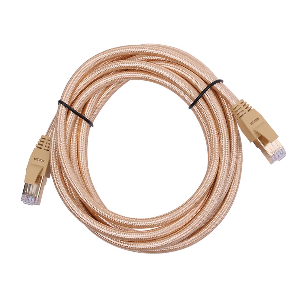10m Flat RJ45 CAT7 Network LAN Ethernet SSTP 10Gbps Fast Gigabit Patch Cable 1m