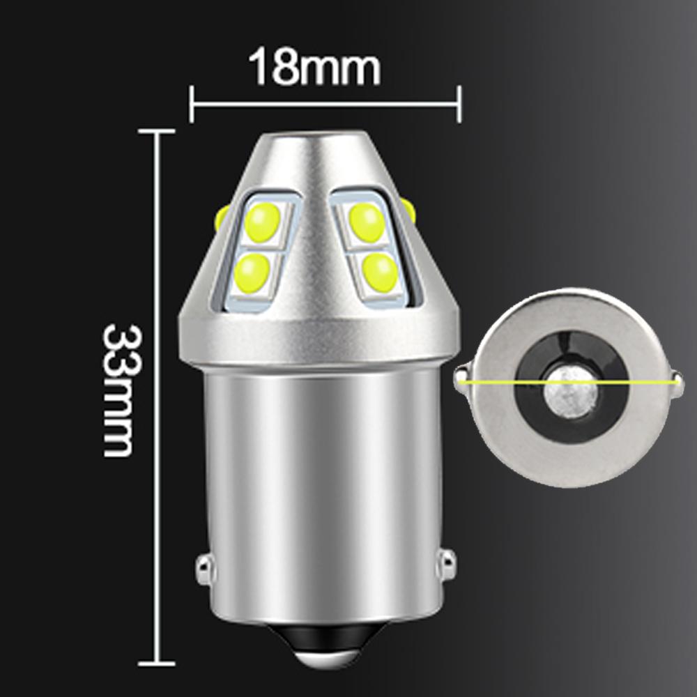 2Pcs R5W R3W R10W S25 1156 BA15S P21W PY21W BAU15S 1157 P21/5W BAY15D LED Bulbs Stop Tail Signal Lamp Rear Fog Light 12V 24V